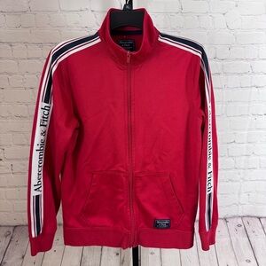 Abercrombie & Fitch Red Zip Up Sweatshirt Size XS